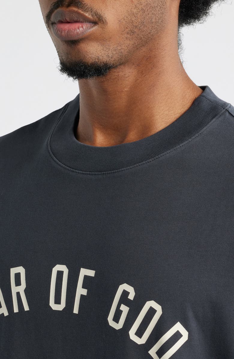Fear of God Essentials '90s Fit Logo Graphic T-Shirt, Alternate, color, Vintage Black