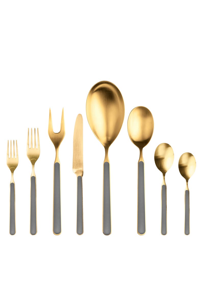 Mepra Fantasia Ice Gold Flatware Set - 43 Pieces, Main, color, Vicuna