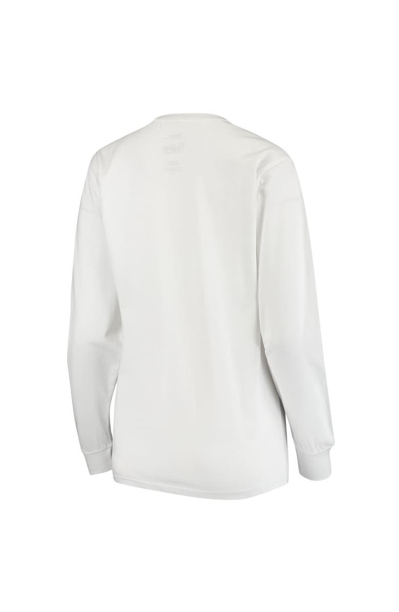 PRESSBOX Women's Pressbox White Wisconsin Badgers Big Block Whiteout Long Sleeve T-Shirt, Alternate, color,