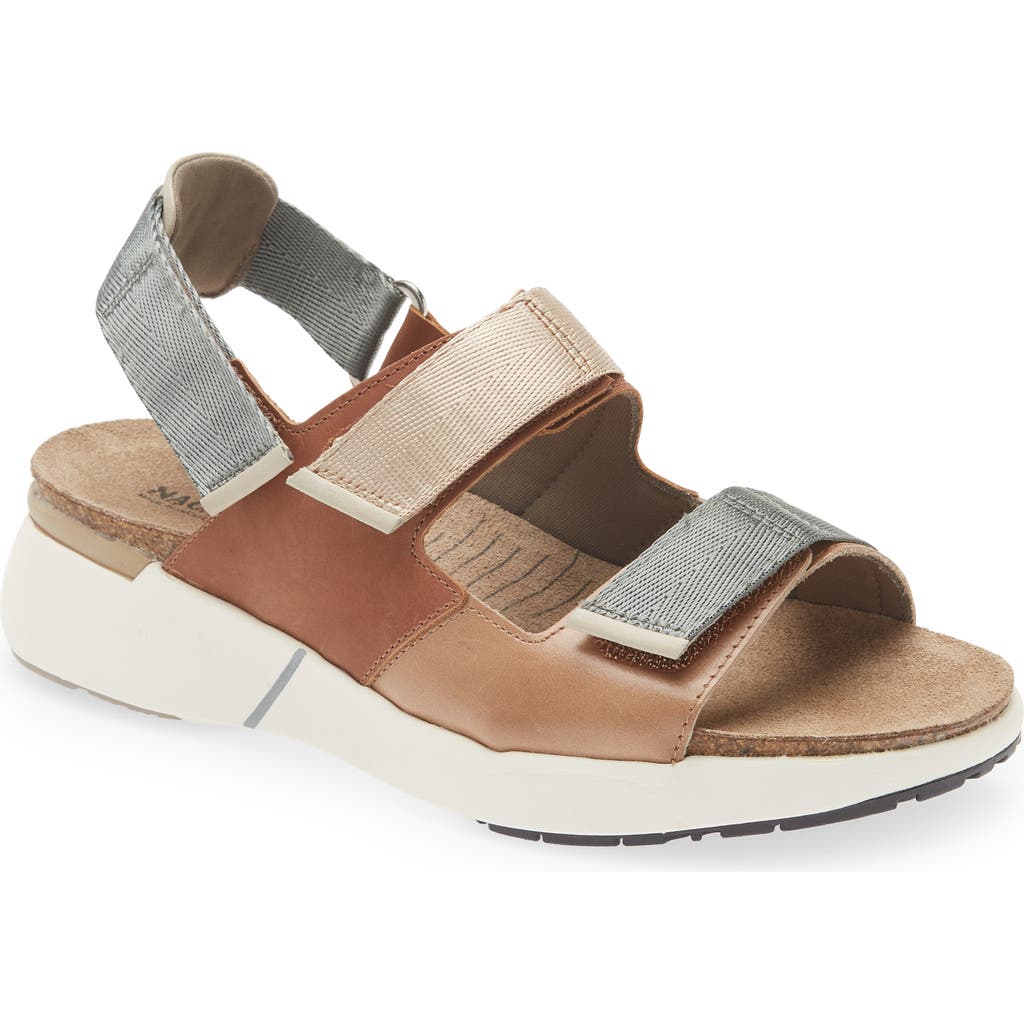 Naot Odyssey Slingback Sandal In Tan/latte/ivory