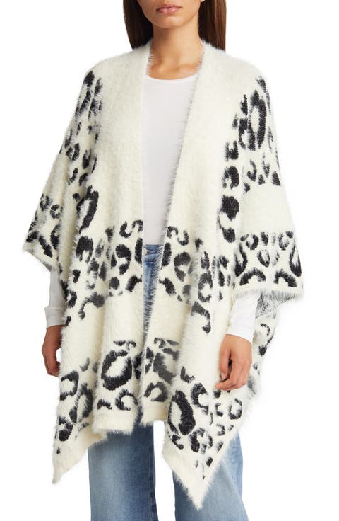 Leopard Jacquard Ruana