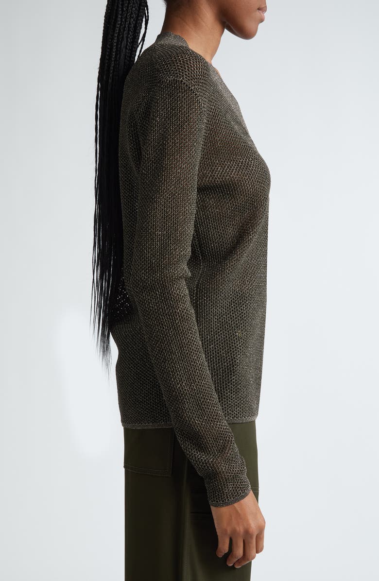 St. John Collection Sparkle Honeycomb Knit Sweater, Alternate, color, 