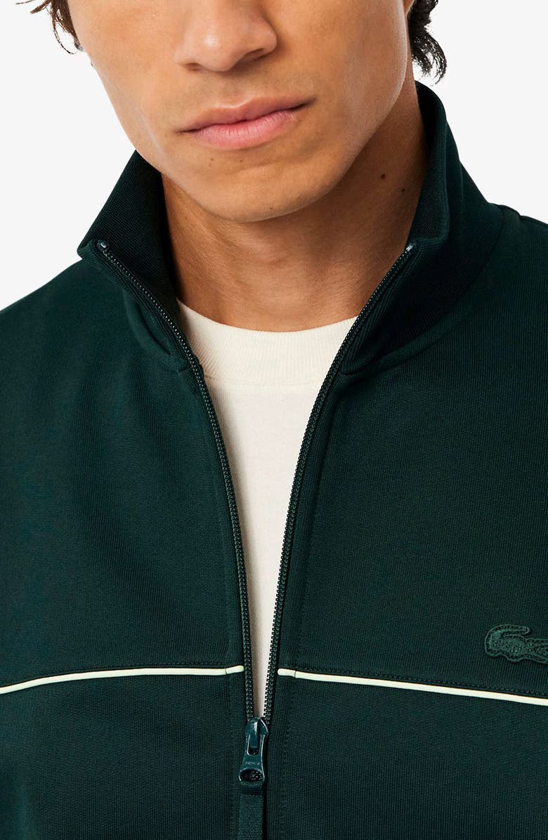 Lacoste Loose Fit Quarter Zip Pullover, Alternate, color, Forest Green