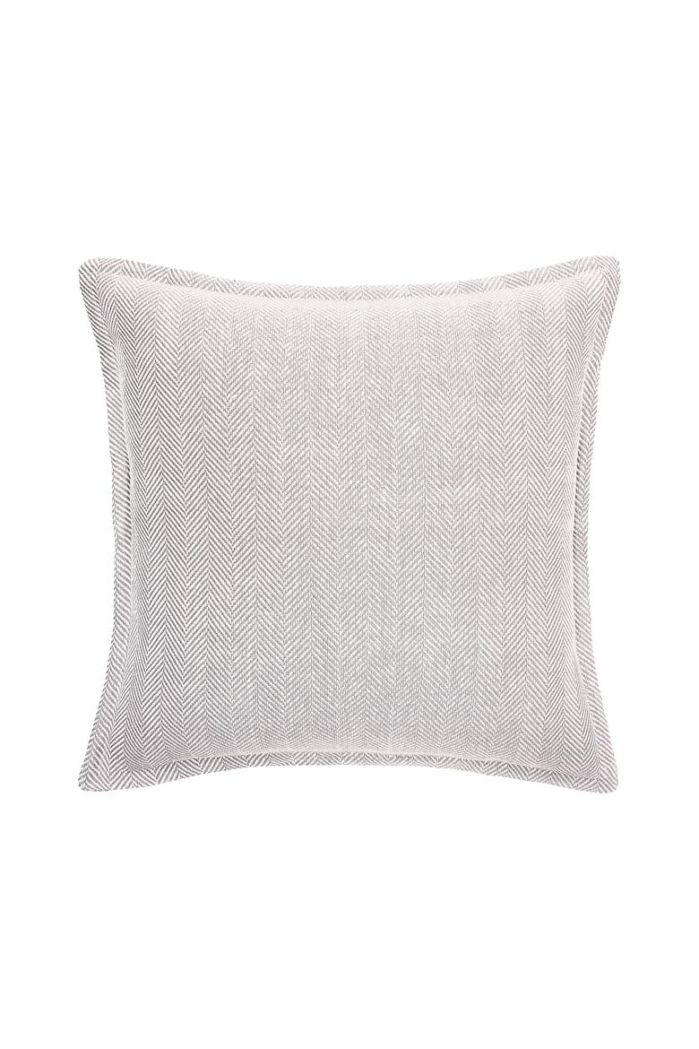 Torin Pearl Grey Cotton Euro Sham 26" x 26", Main, color, Gray
