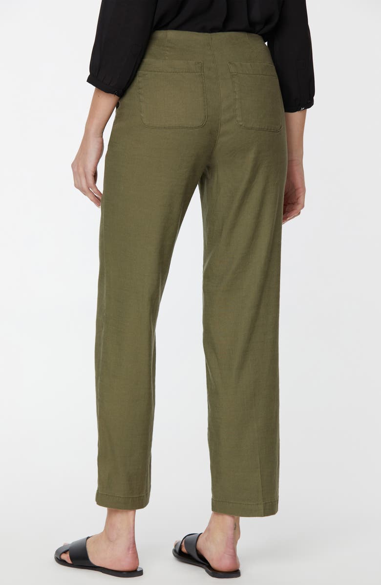 NYDJ Marilyn Linen Blend Ankle Straight Leg Trousers, Alternate, color, 