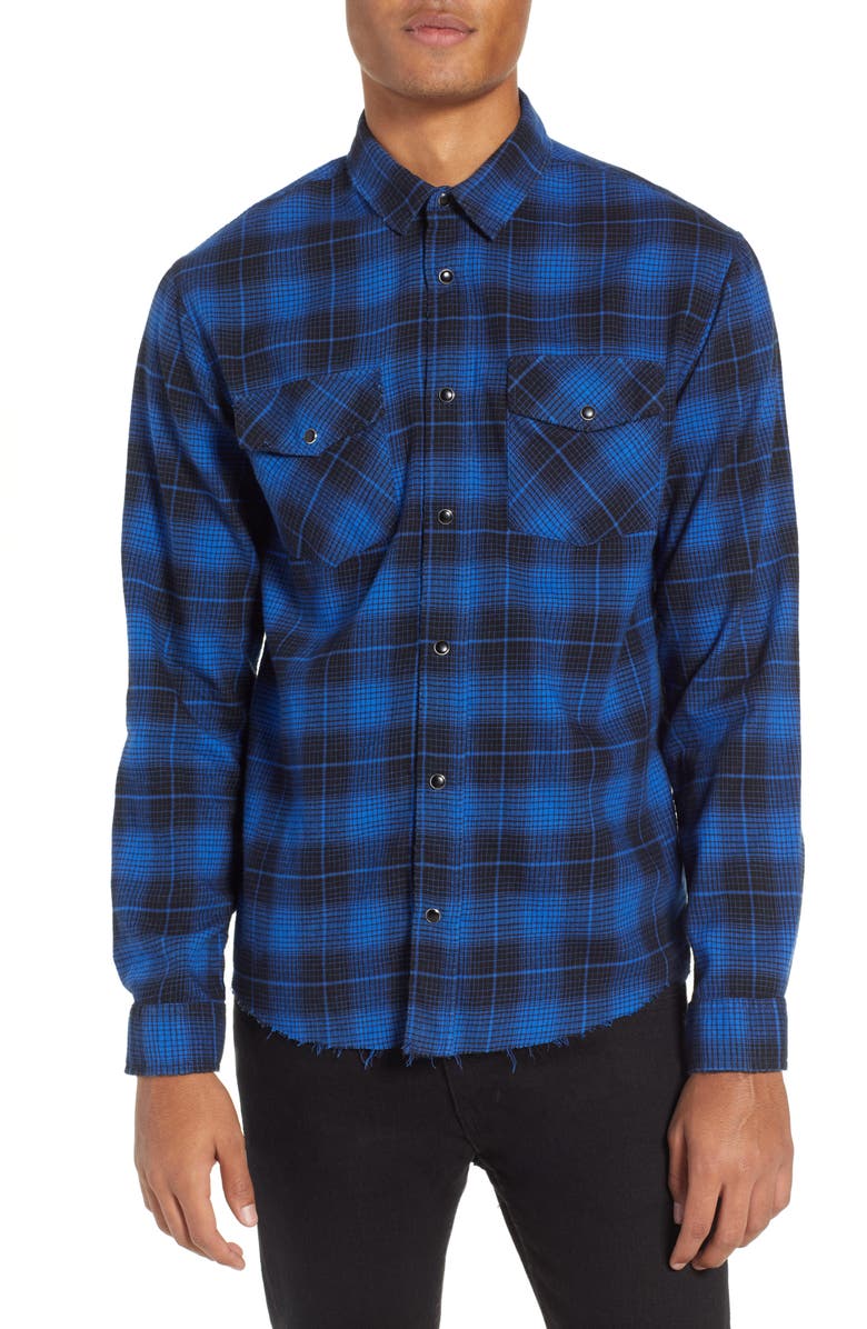 The Kooples Plaid Flannel Shirt, Main, color, 