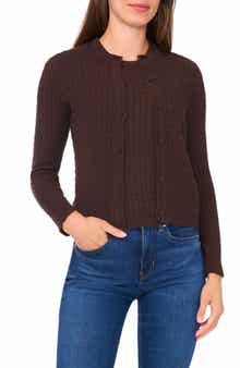 Halogen® Cable Stitch Cotton Cardigan