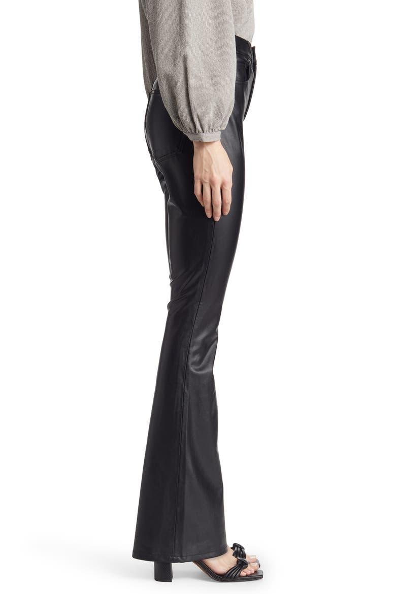 Beverly Coated High Waist Skinny Flare Jeans, Alternate, color, BLACK