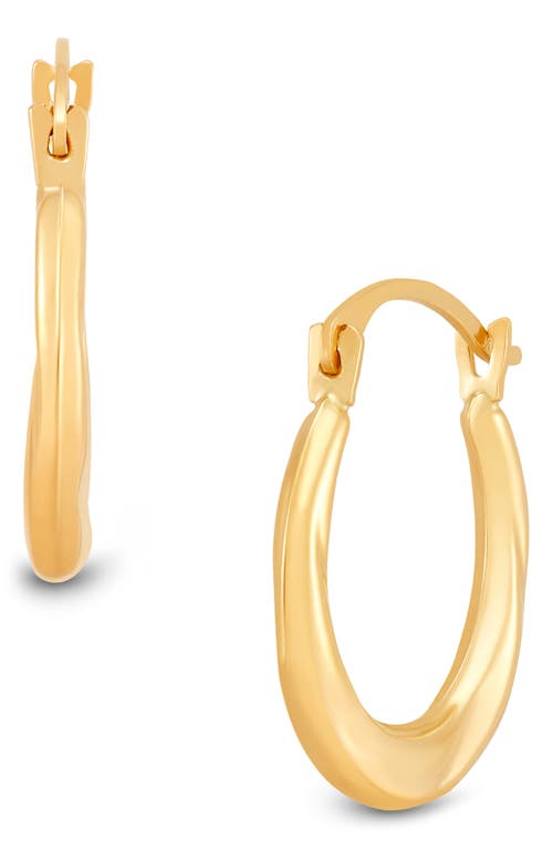 Frankie & Zoe 14k Yellow Gold Oval Hoop Earrings