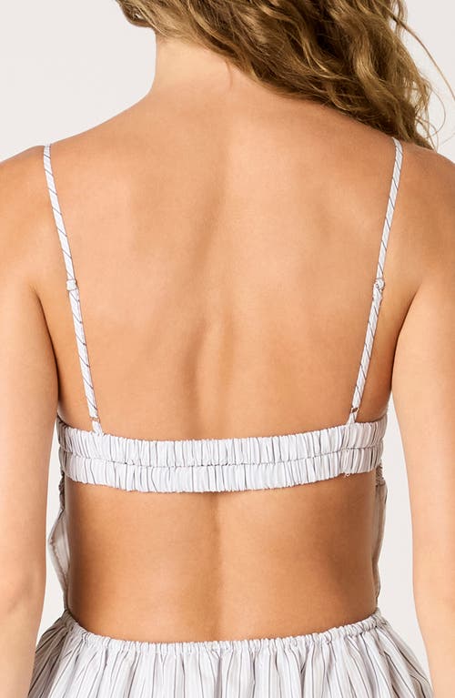 Nia Destene Stripe Sundress In Gray