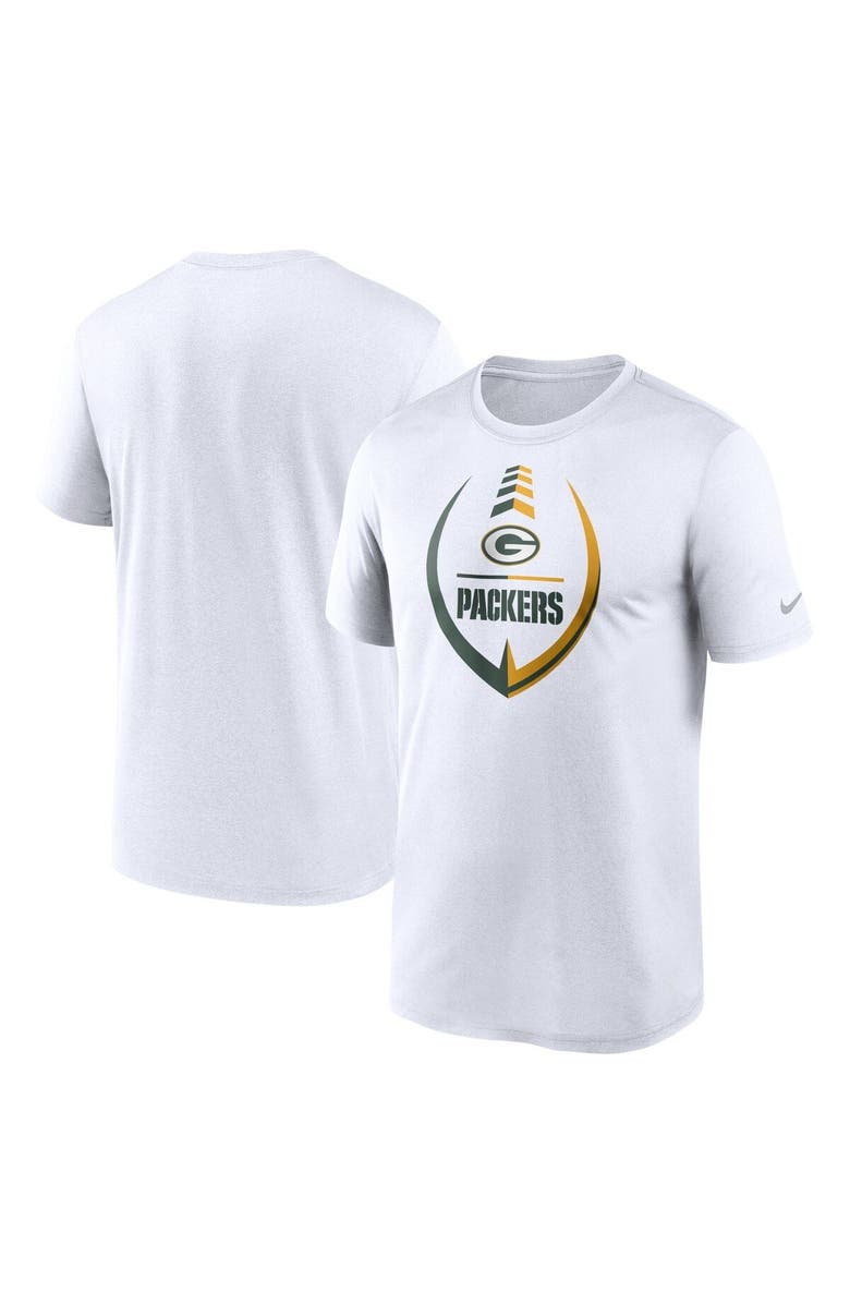 Nike Men's Nike White Green Bay Packers Icon Legend Performance T-Shirt, Alternate, color,
