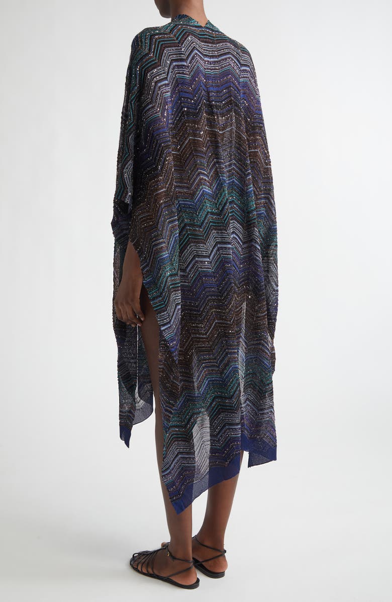 Missoni Chevron Stripe Ruana, Alternate, color, 0001 Black Multi