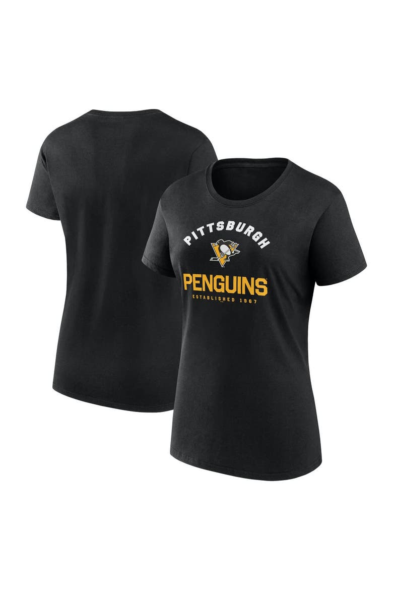 Women's Logo Athletic Black Pittsburgh Penguins Unrivaled T-Shirt, Main, color, Black