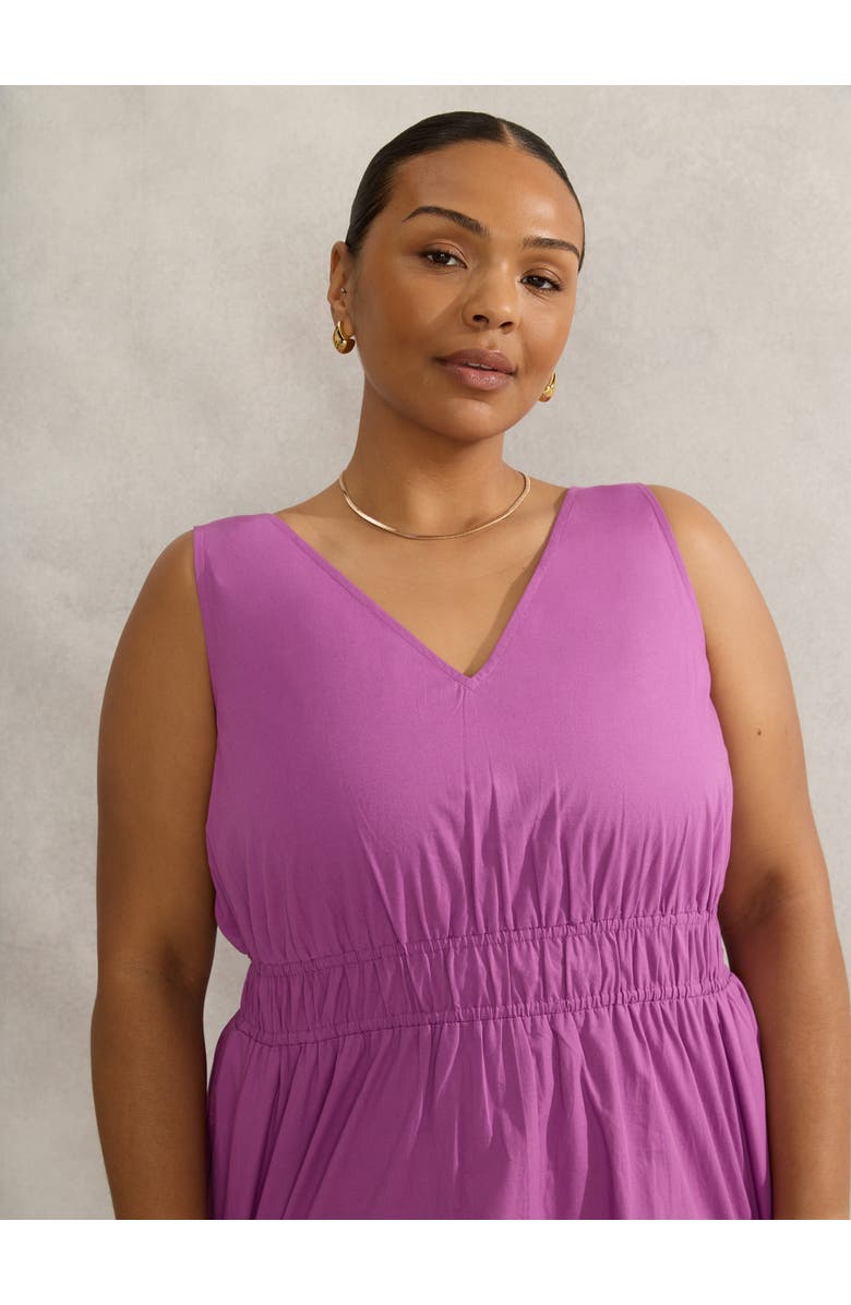 Live Unlimited V-Neck Elasticated Waist Dress, Alternate, color, Purple