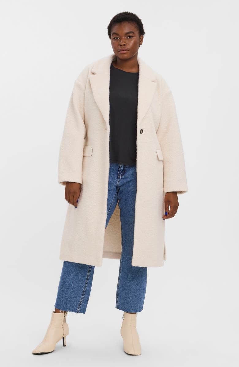 VERO MODA CURVE Garbo Belted Coat, Alternate, color, 