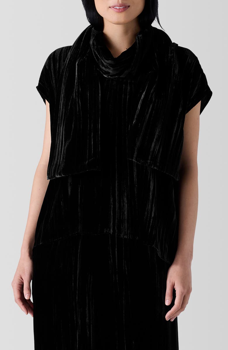 Eileen Fisher Crinkled Velvet Scarf, Main, color, 
