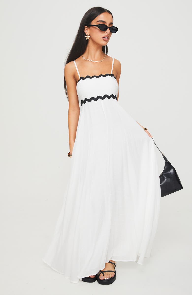 Princess Polly Croxetti Sleeveless Maxi Dress, Alternate, color, White