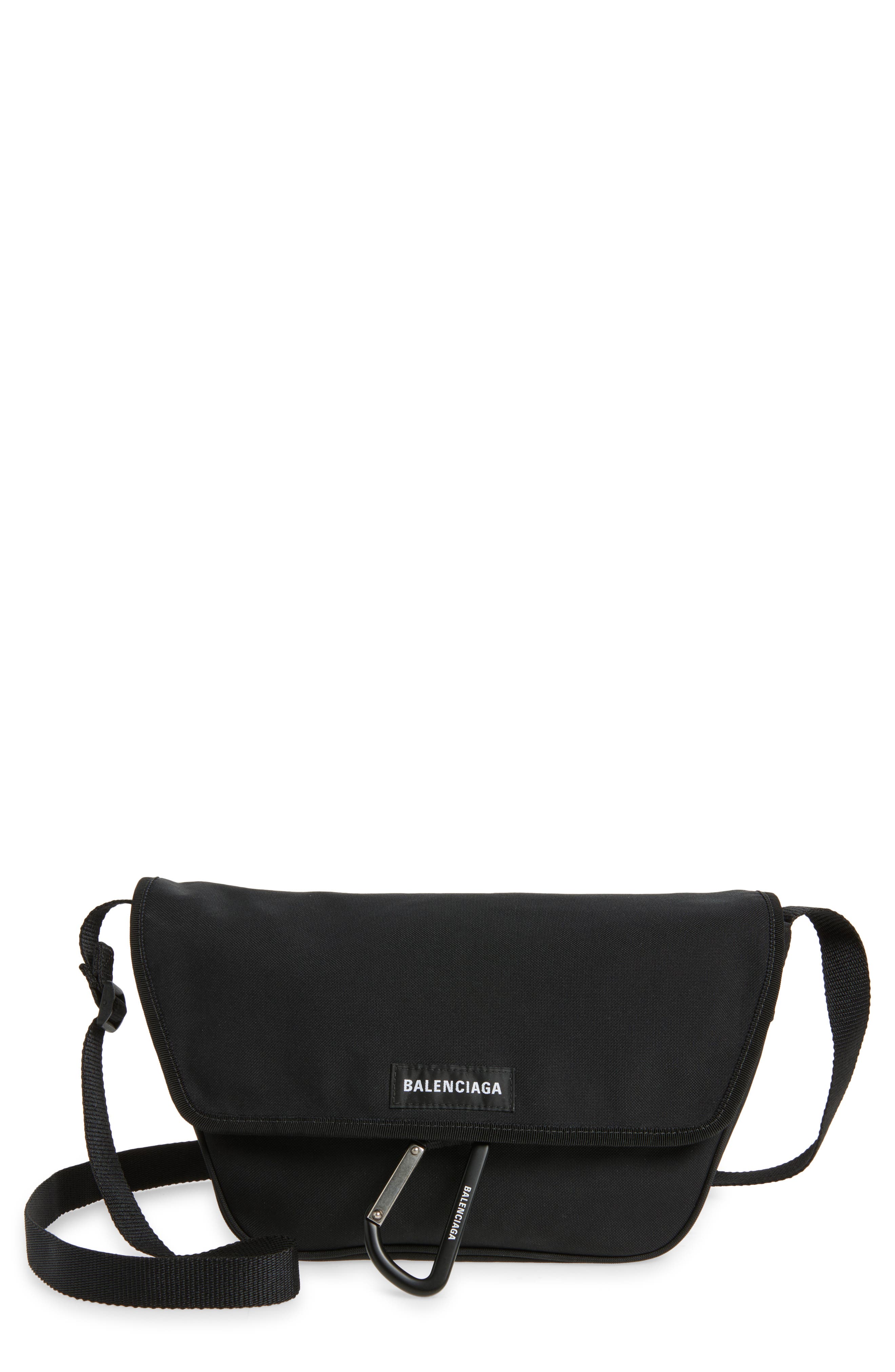 Balenciaga Explorer Canvas Messenger Bag, Main, color, 1000 Black