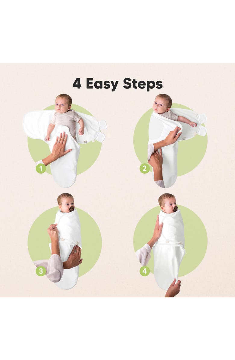 KeaBabies 3-Pack Soothe Zippy Swaddle Wrap, Alternate, color, Cloud