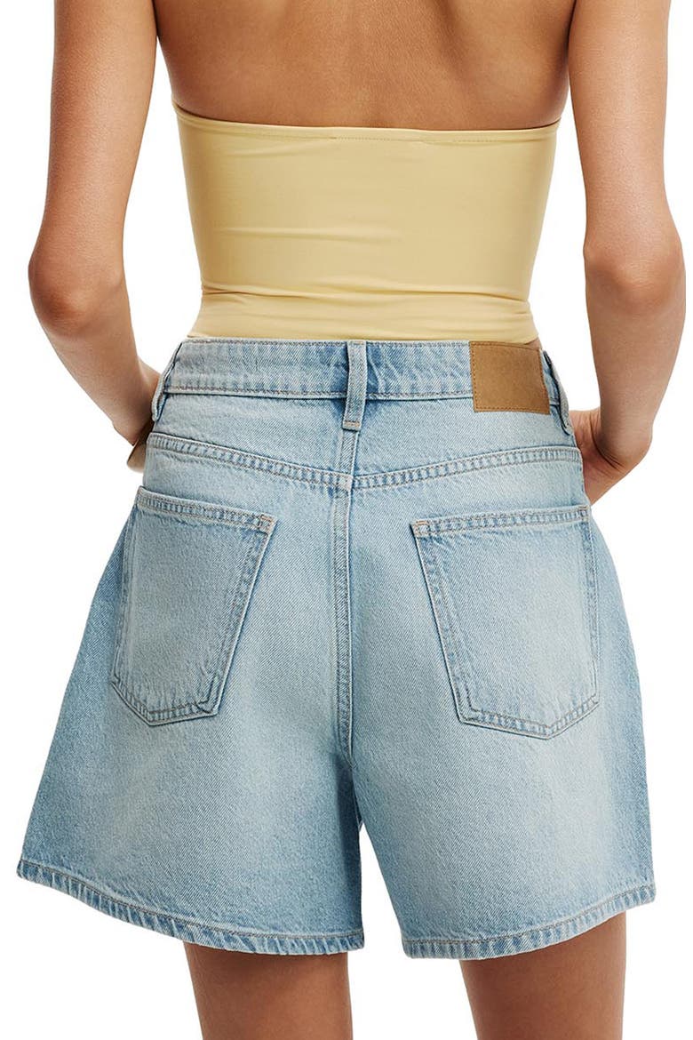 High Waist '90s Denim Shorts, Alternate, color, LAUREL BLUE