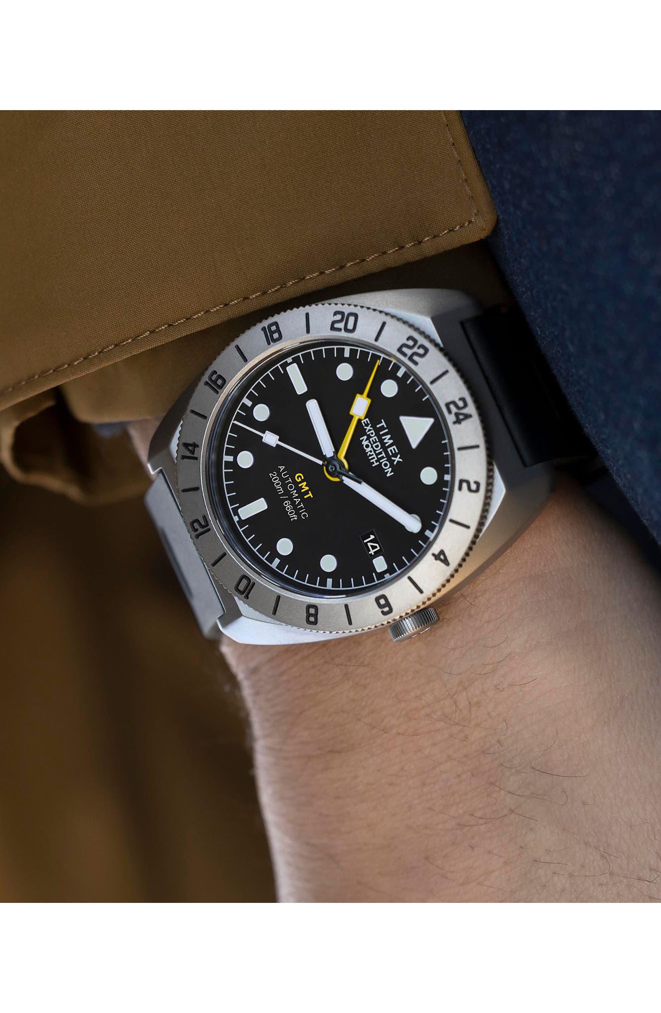 Timex® Expedition North® GMT Titanium Automatic Silicone Strap
