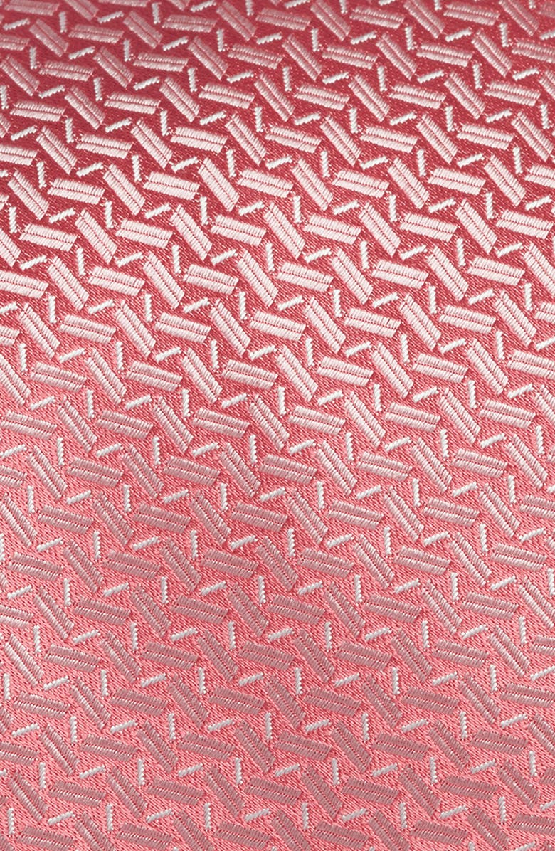 Canali Geometric Silk Tie, Alternate, color, Pink