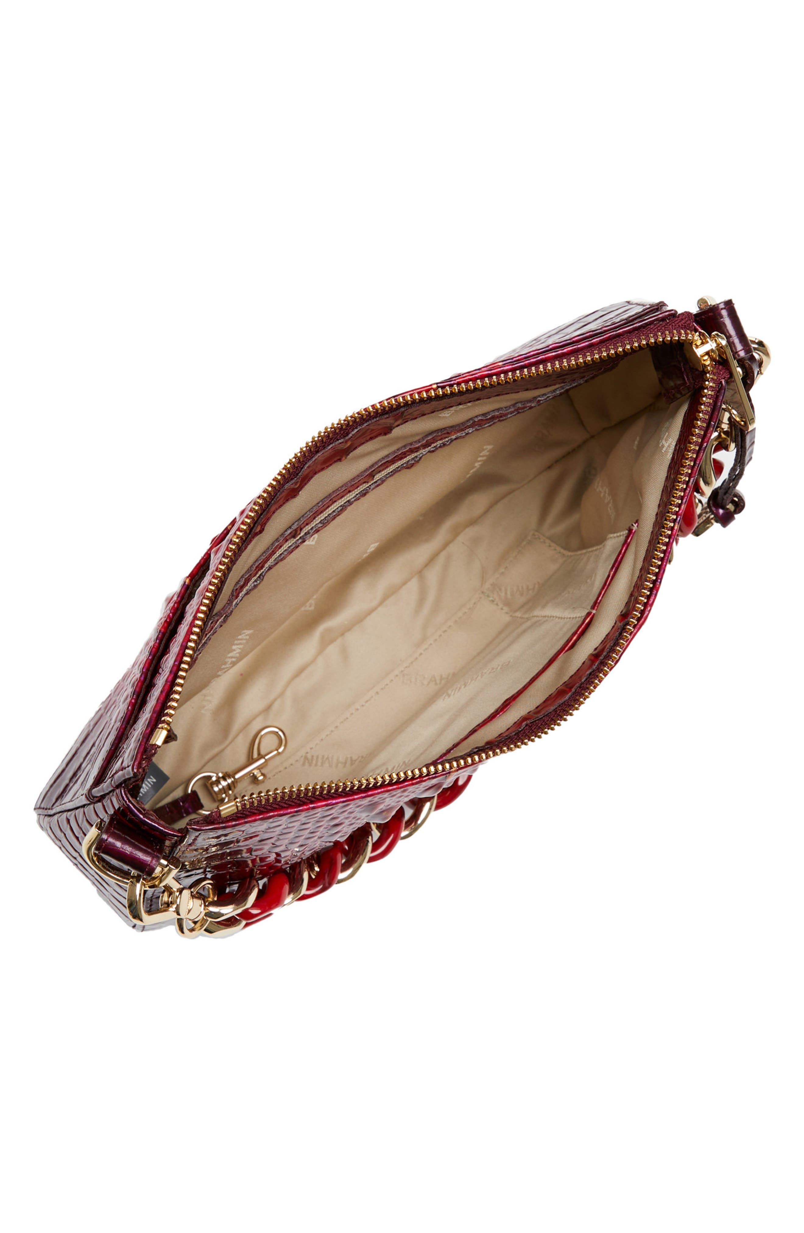 Brahmin Mod Shayna Croc Embossed Leather Crossbody Bag, Alternate, color, 