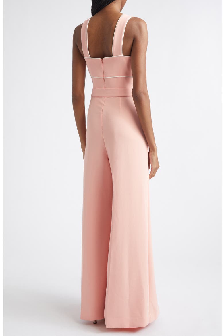 Dia Piping Detail Jumpsuit, Alternate, color, PINK