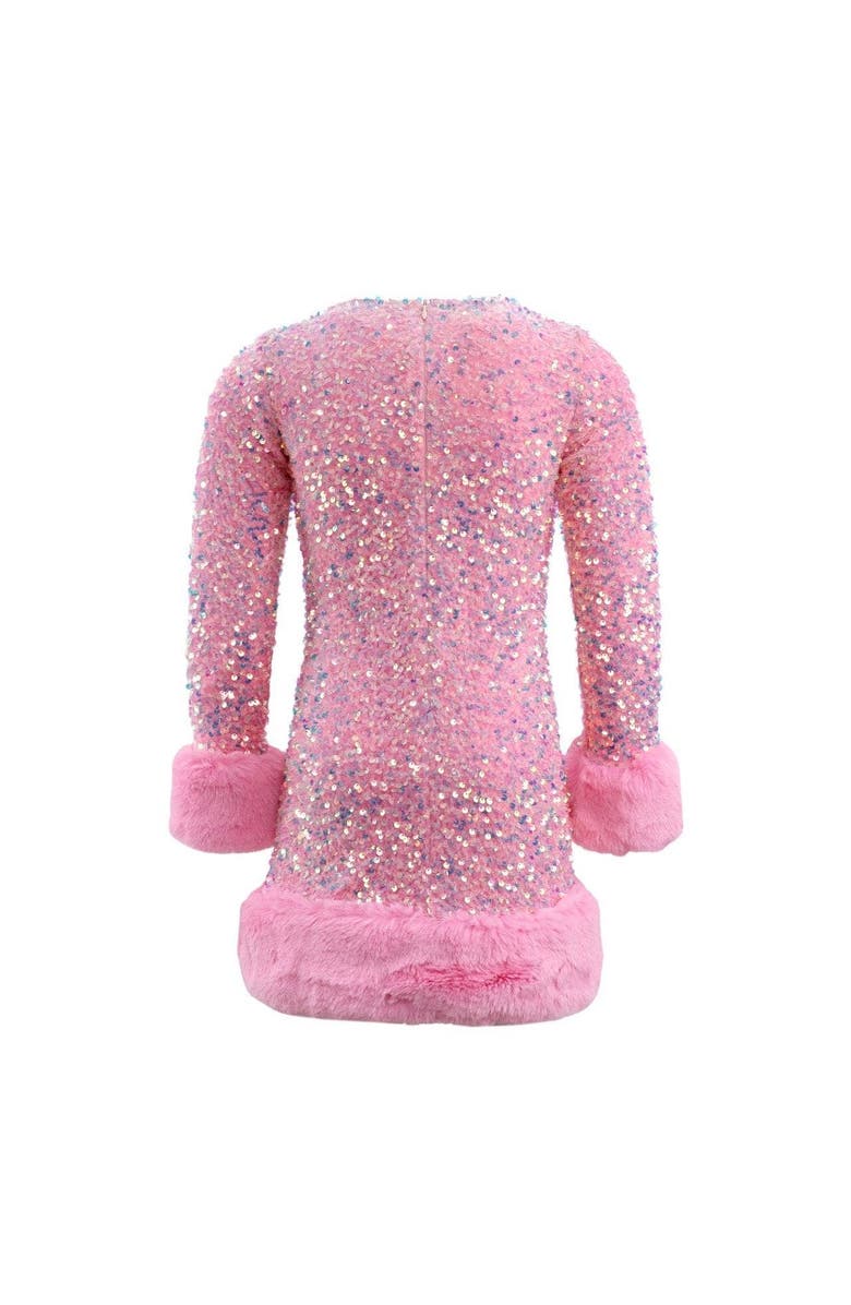 Lola + The Boys Sabrina Shimmer Dress, Alternate, color, Pink