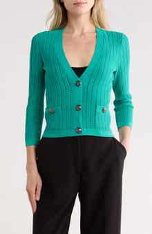 L'AGENCE Irvin Pointelle Cardigan