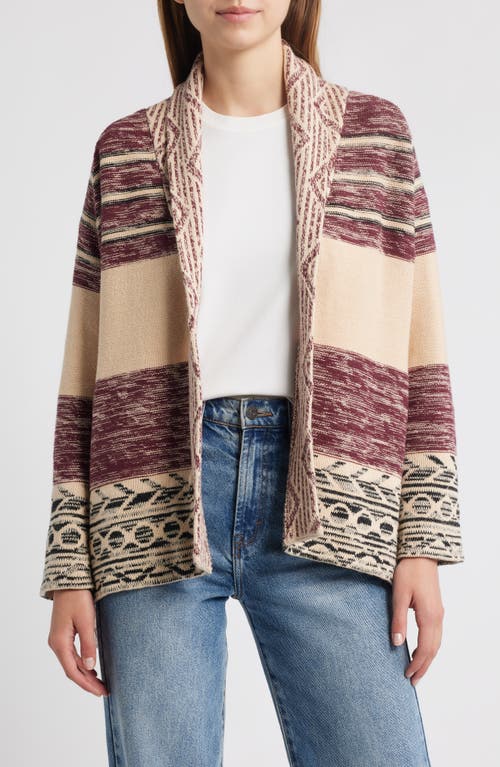 THE GREAT. The Riding Tie Waist Cardgian in Rusted Red Multi 