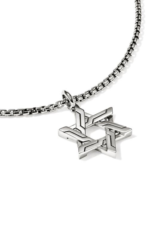 John Hardy Icon 50 Star Of David Pendant Necklace In Silver
