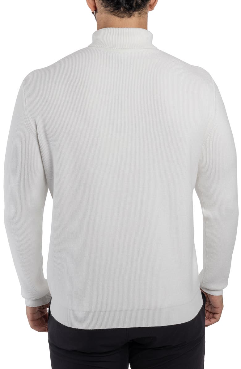 Spring + Mercer Ribbed Turtleneck Sweater, Alternate, color, Off White
