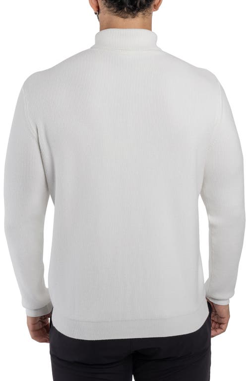 Shop Spring + Mercer Ribbed Turtleneck Sweater In Off White