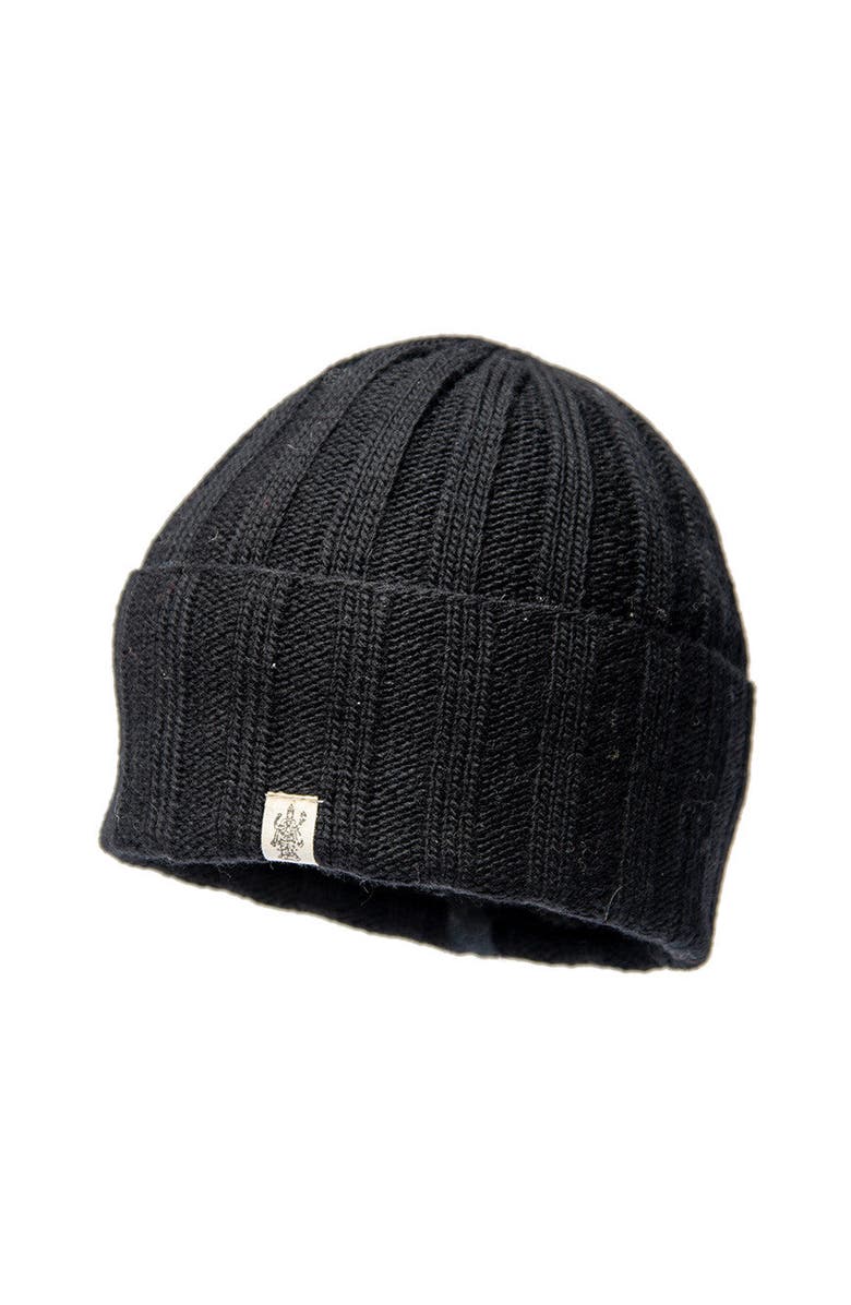 Nirvanna Designs Ribbed Beanie, Main, color, Black