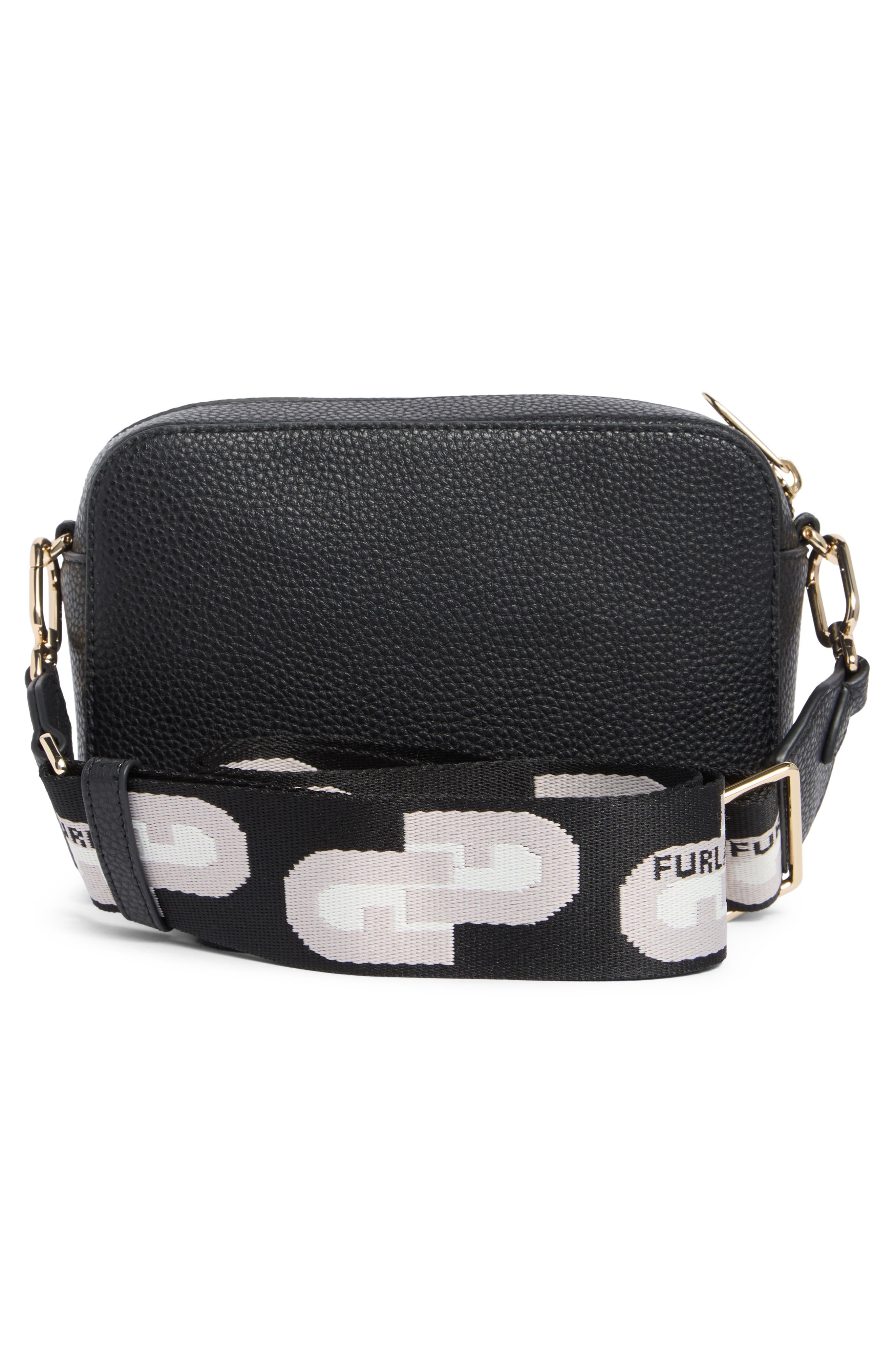 Furla Gardenia Mini Camera Case Crossbody Bag, Alternate, color, Nero+Toni Ghiaccio
