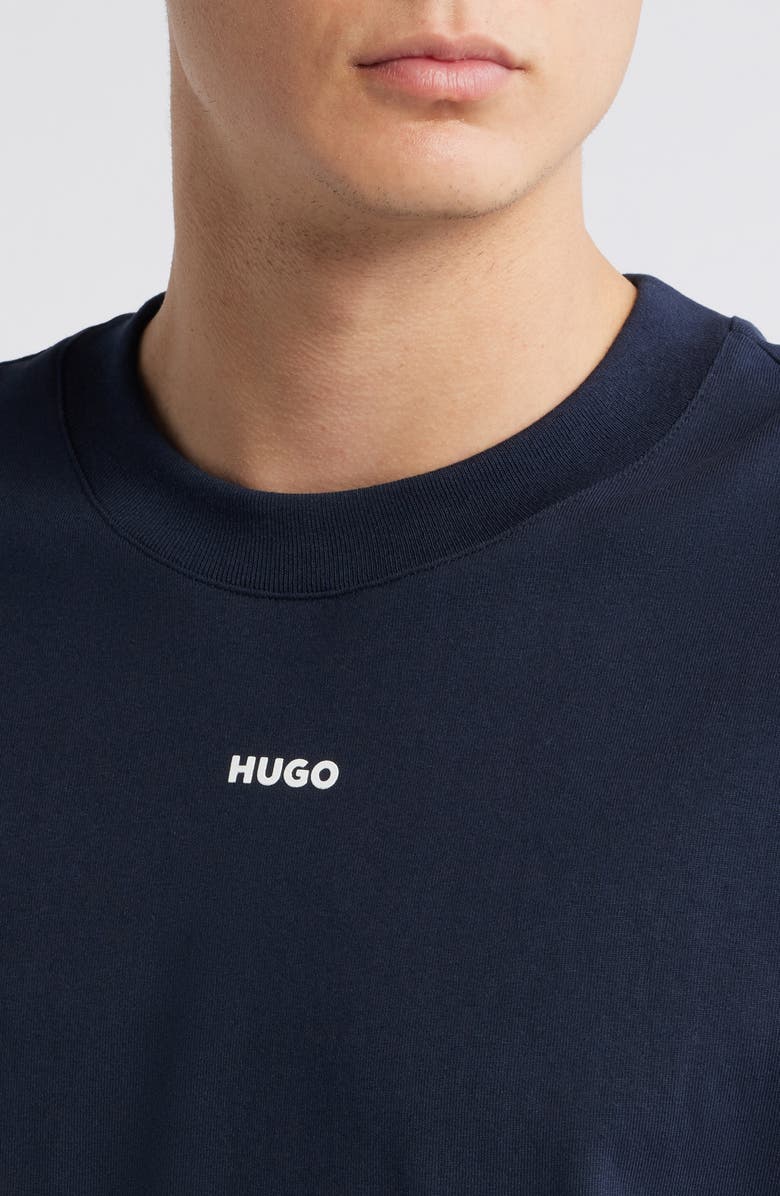 HUGO Dapolino Logo T-Shirt, Alternate, color, Dark Blue