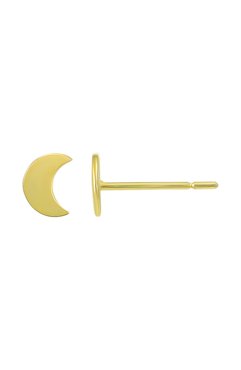 CANDELA JEWELRY Crescent Moon Stud Earrings, Main, color, 