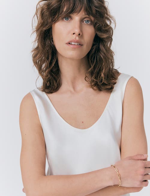 Ghost London Palm Satin Midi Slip Dress In White