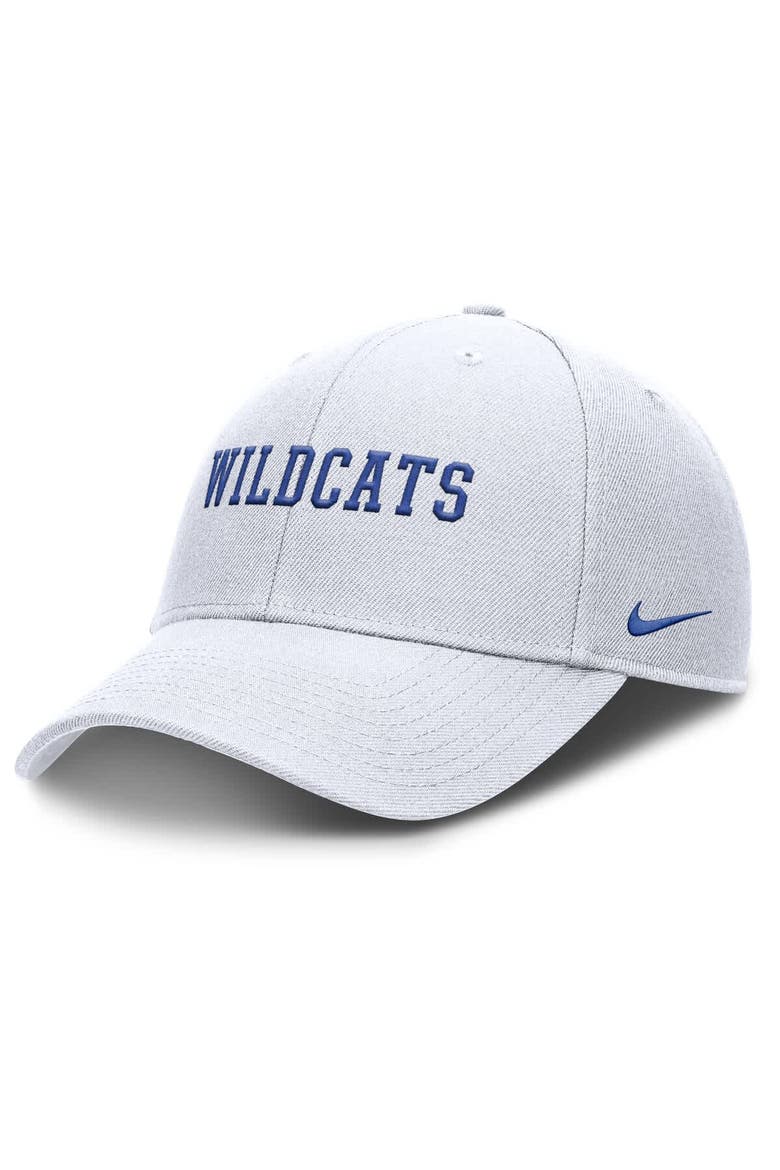 Men's Nike White Kentucky Wildcats 2025 On-Field Rise Performance Adjustable Hat, Main, color, White