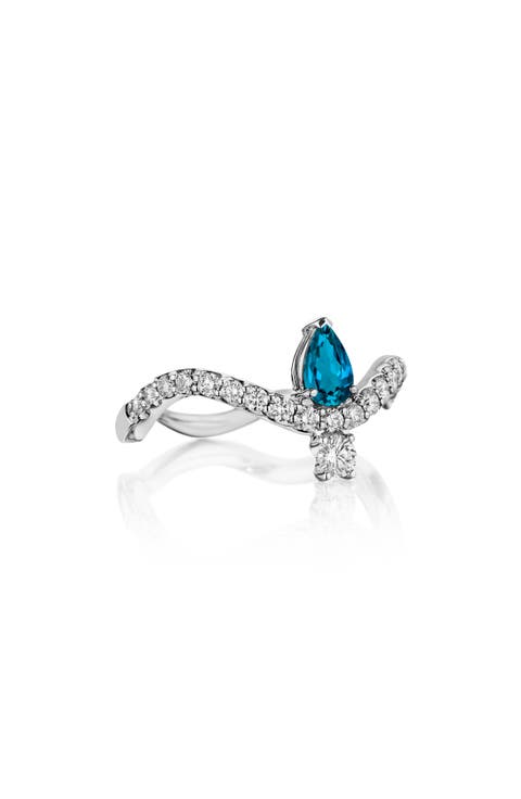 Mirage Diamond & Blue Topaz Ring
