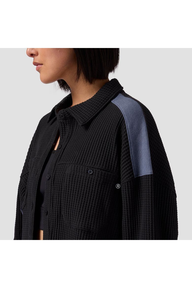 Waffle Button-Up - Women's, Alternate, color, Black
