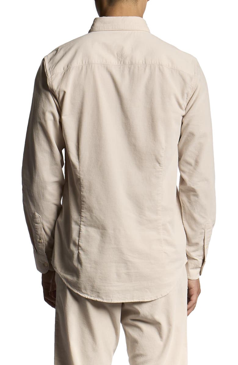 Lyle & Scott Long Sleeve Micro Corduroy Shirt, Alternate, color, Putty