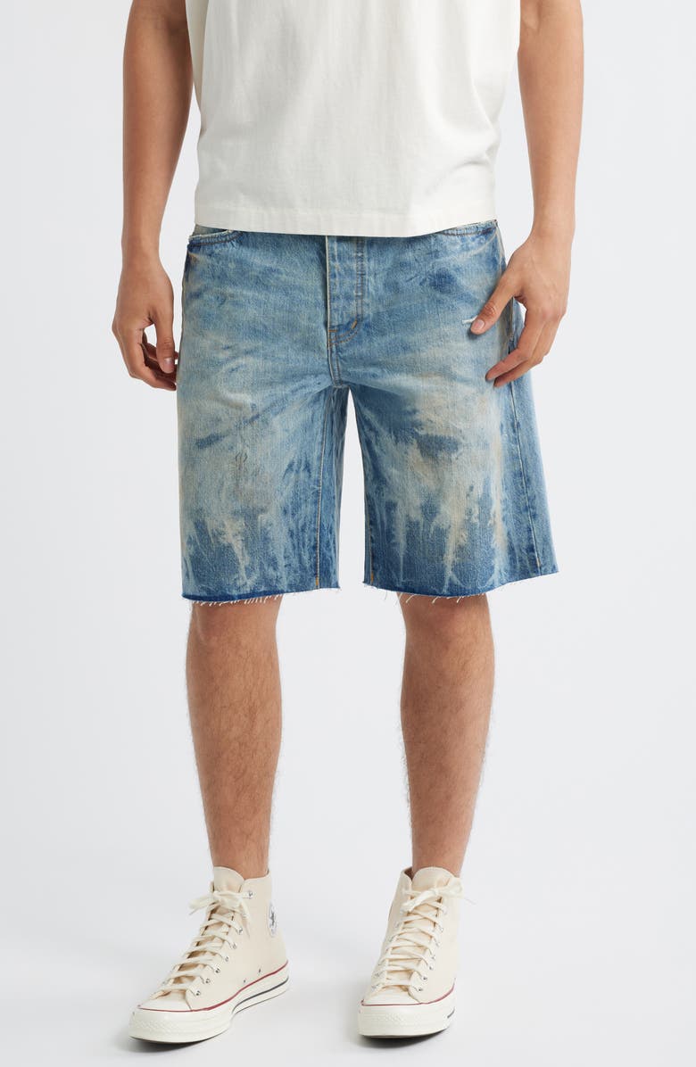 PURPLE BRAND Relaxed Fit Denim Shorts, Main, color, Mid Indigo