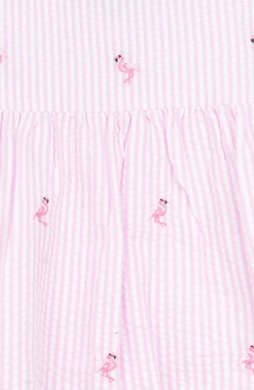 Shop Rare Editions Kids' Flamingo Seersucker Dress & Crossbody Bag Set
