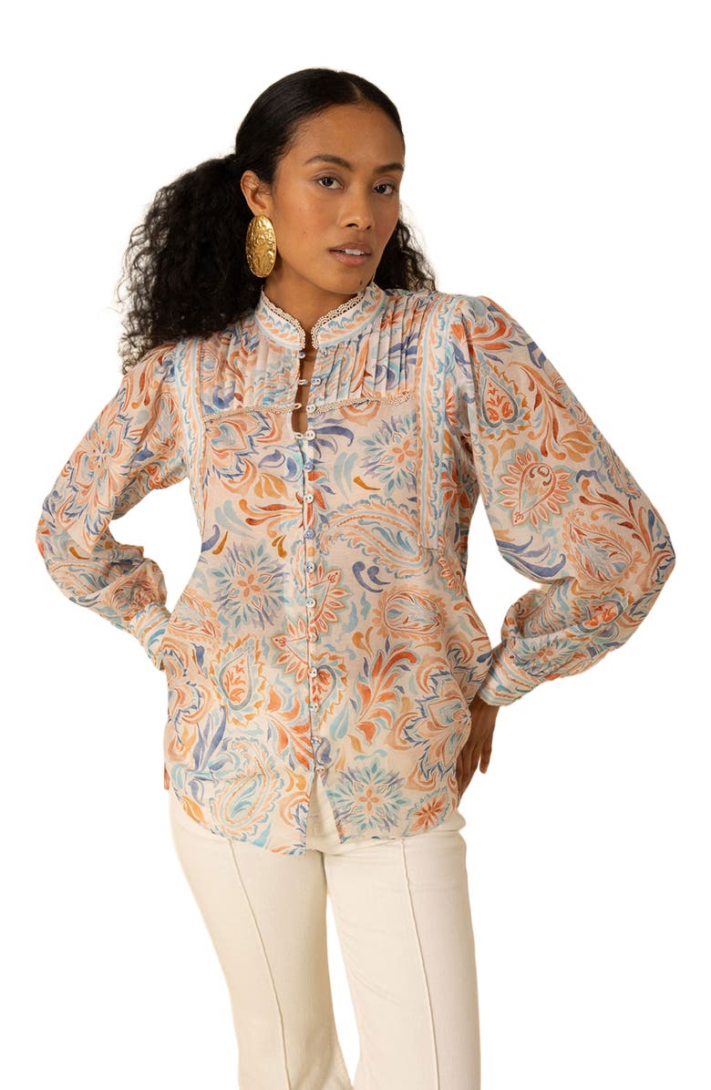 Hale Bob Calliope Voile Top, Main, color, 