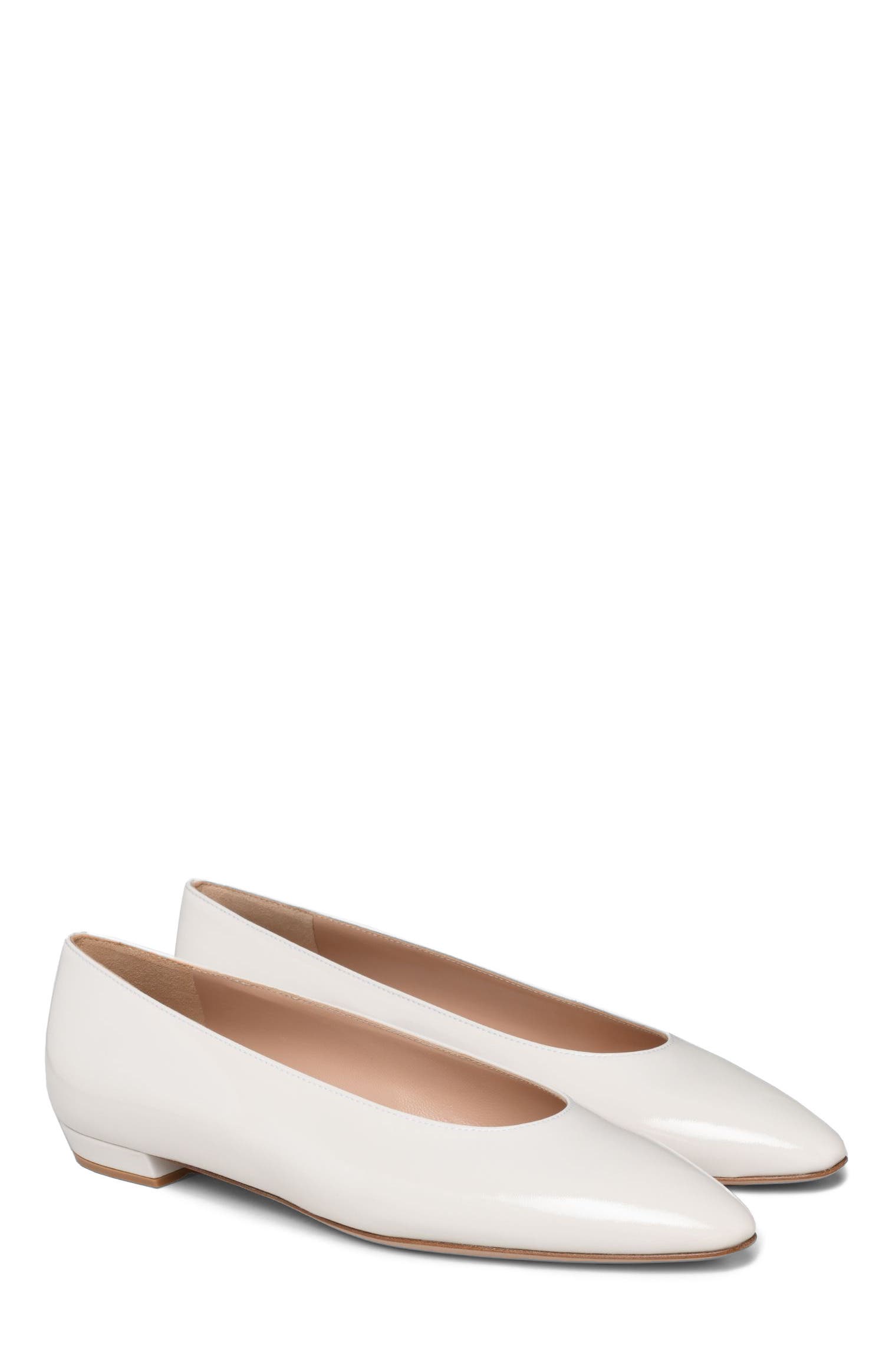 Amelia Flat, Alternate, color, White Nappa