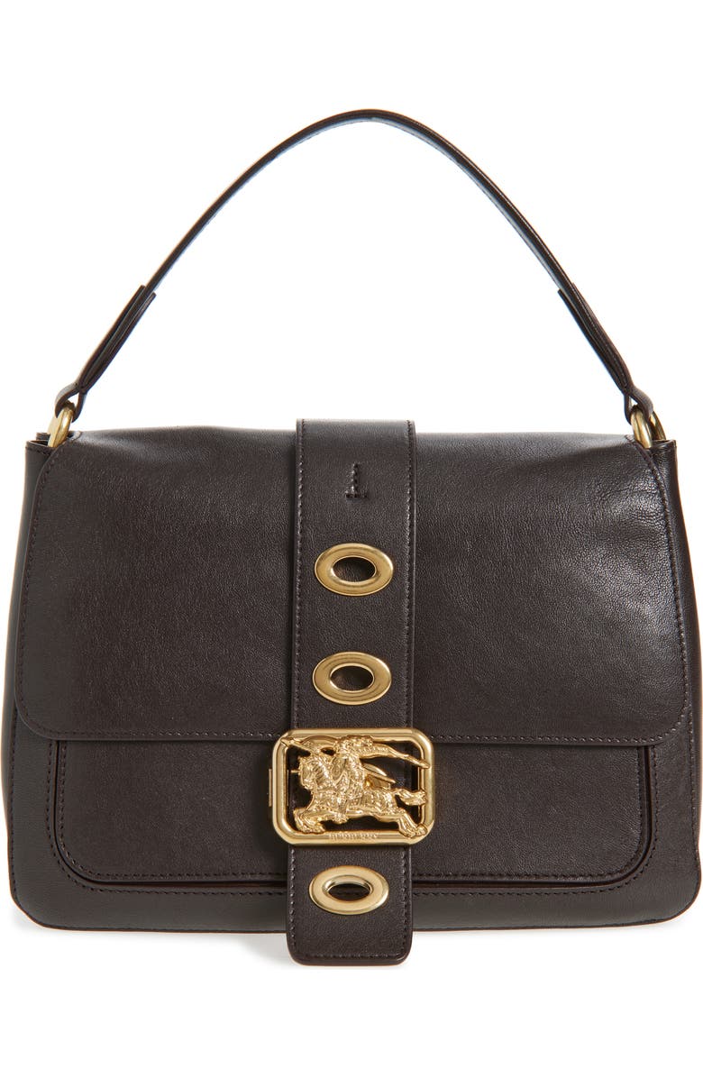 Burberry Small Rider Bag, Main, color, Peat