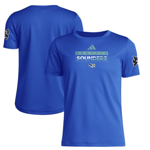 Youth adidas Blue Seattle Sounders FC 2025 Archive Collection Jersey Hook T-Shirt