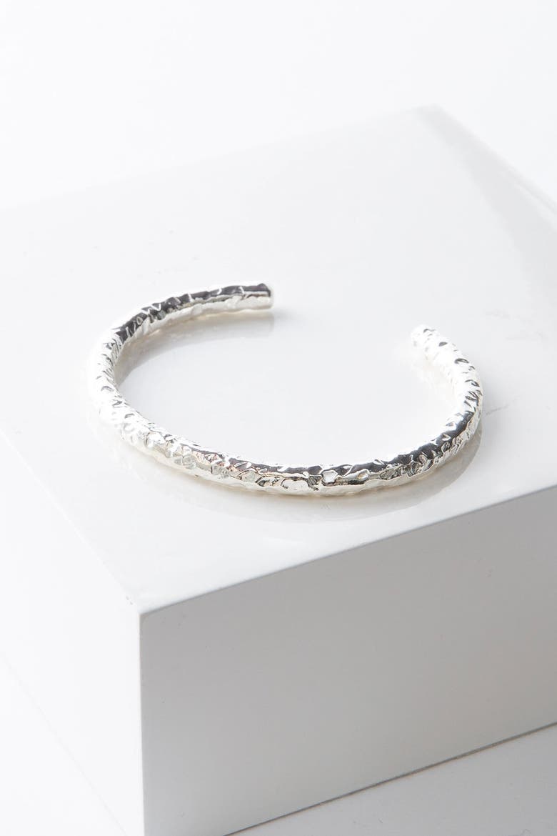 Molten Metal Cuff, Main, color, Silver